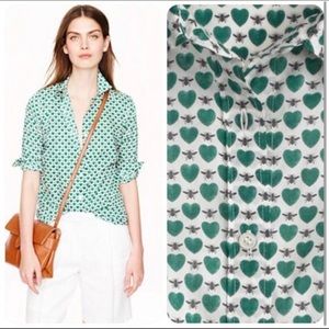 J. Crew Perfect Shirt Button Up Sz 4